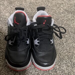 Jordan Kids Black and Red Sneakers